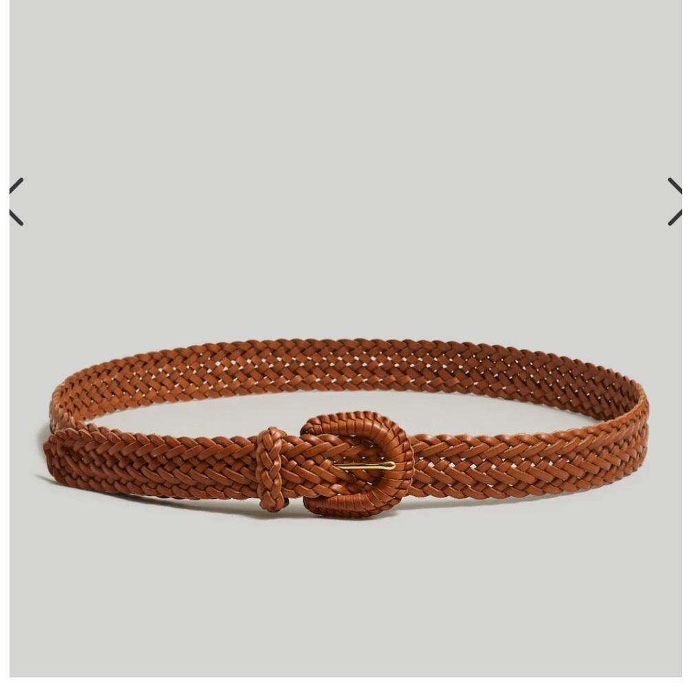 Madewell brown (desert camel) woven leather belt size medium-large
